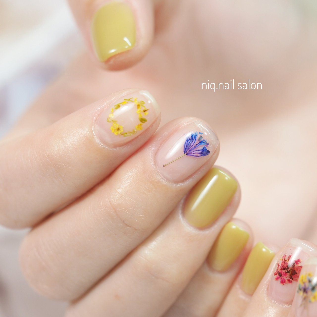 春 オールシーズン デート 女子会 ハンド Niq Nail Salonのネイルデザイン No ネイルブック
