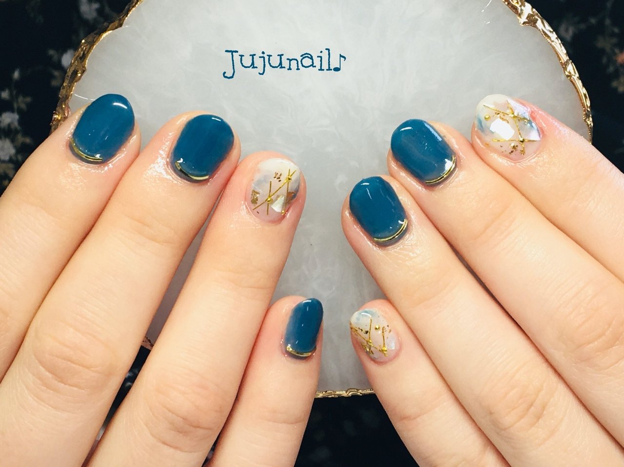 オールシーズン オフィス 女子会 ハンド シンプル じゅじゅのネイルデザイン No ネイルブック