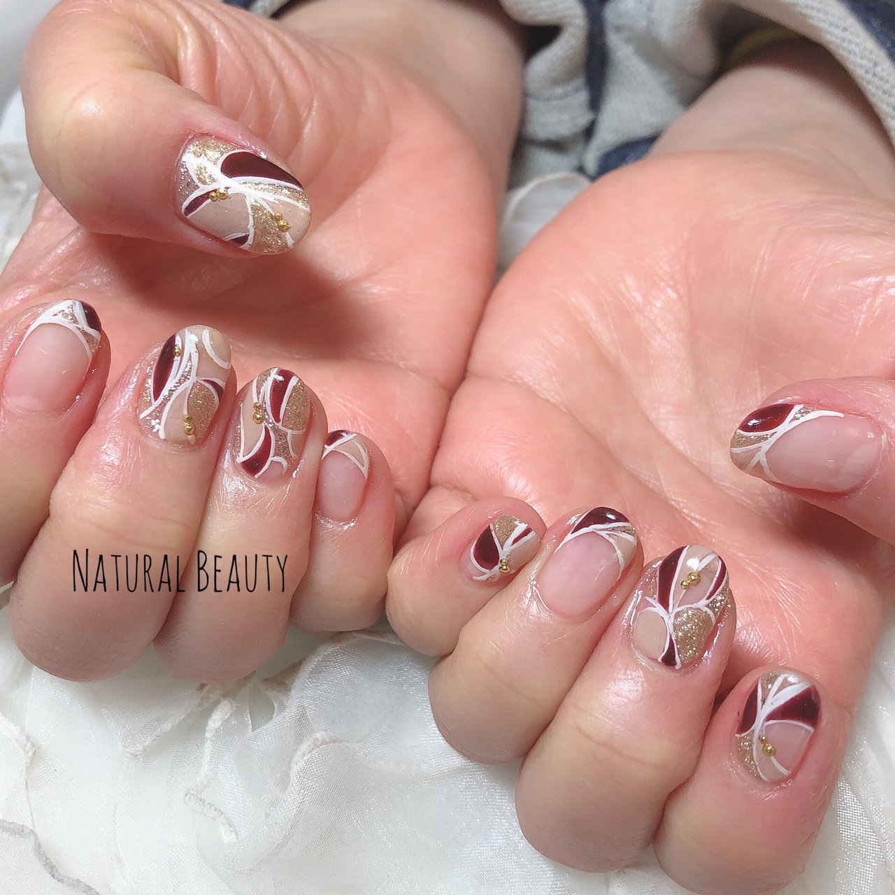夏 秋 ハンド プッチ ショート Naturalbeautyのネイルデザイン No ネイルブック