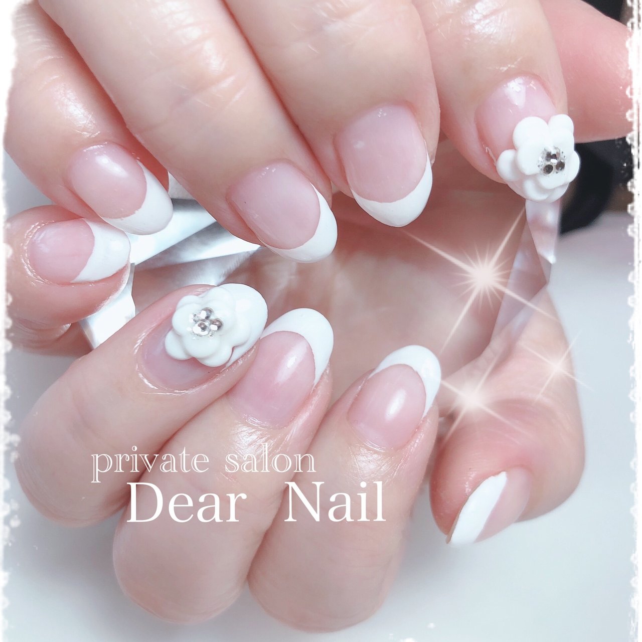 オールシーズン ブライダル パーティー ハンド フレンチ Dearnail39のネイルデザイン No ネイルブック