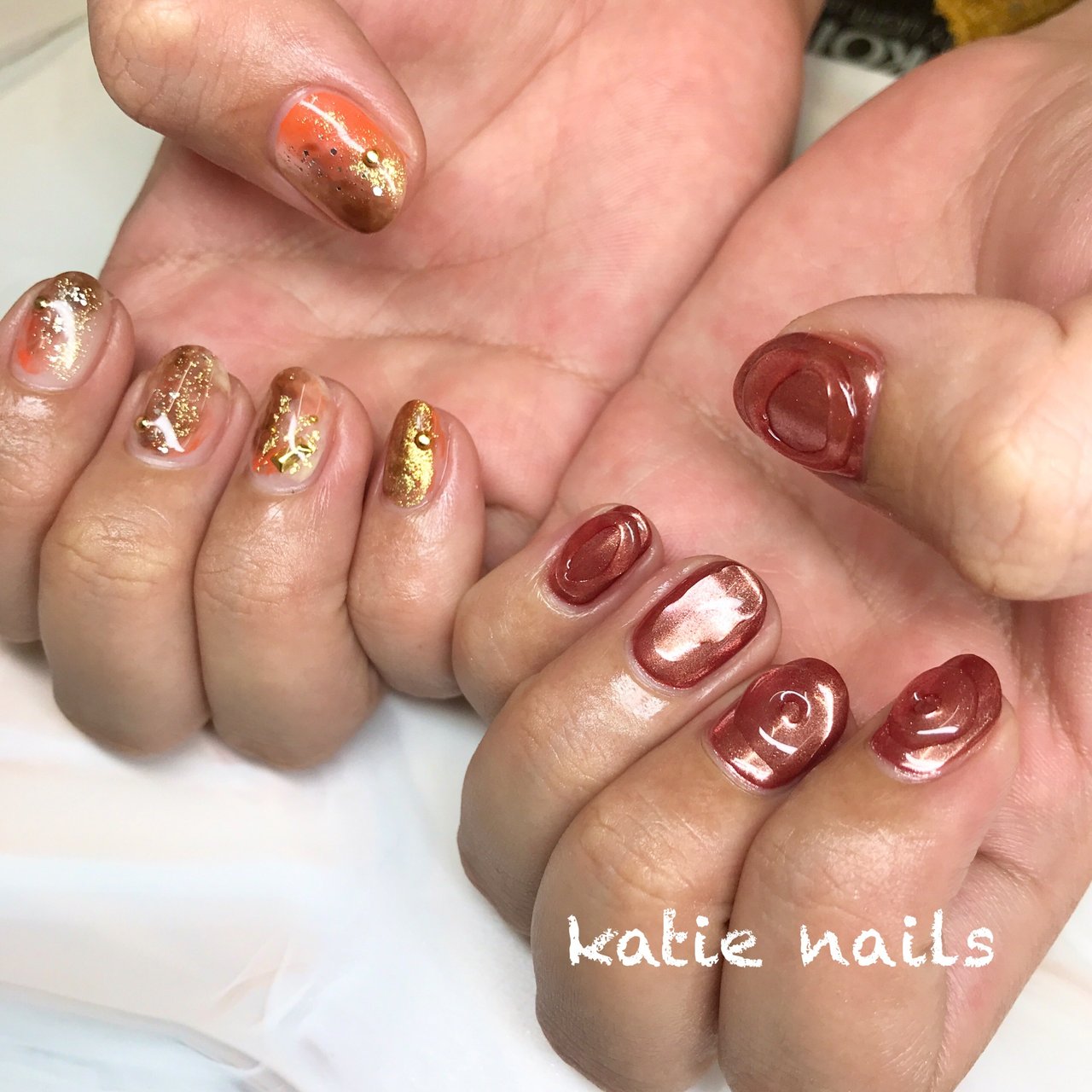 夏 お正月 成人式 浴衣 ハンド Katie Nails ケイティネイルズ のネイルデザイン No ネイルブック