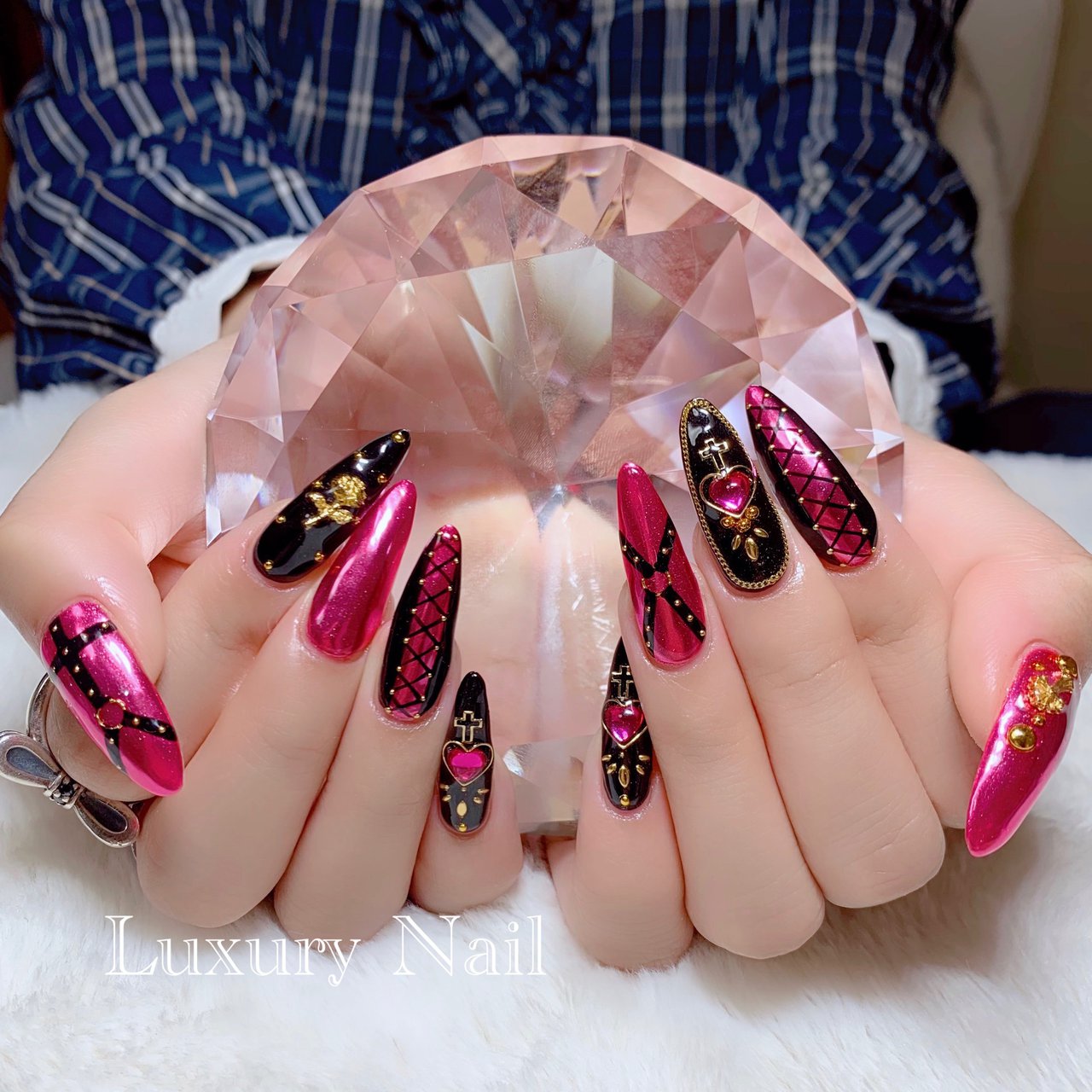 ネイルアート用具セット 黒とピンク おすすめ順｜ピンク/#ピンク黒のネイル