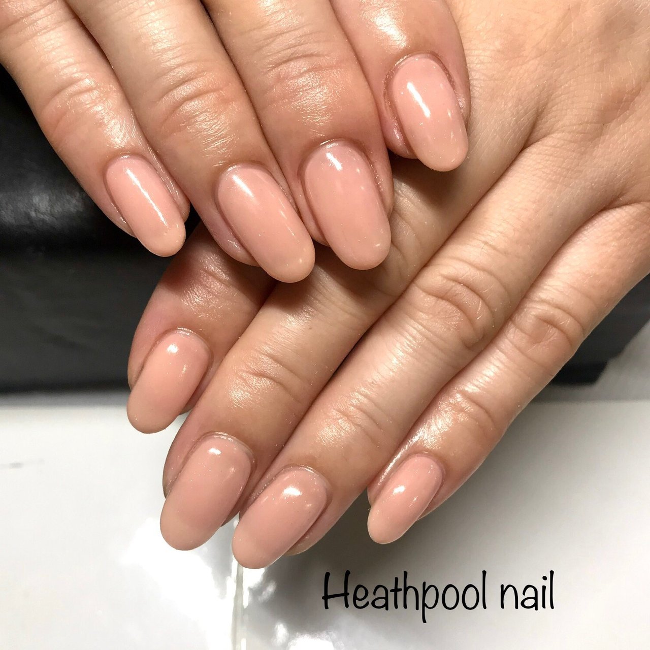 ハンド ワンカラー ベージュ ジェル Heathpoolnailのネイルデザイン No ネイルブック