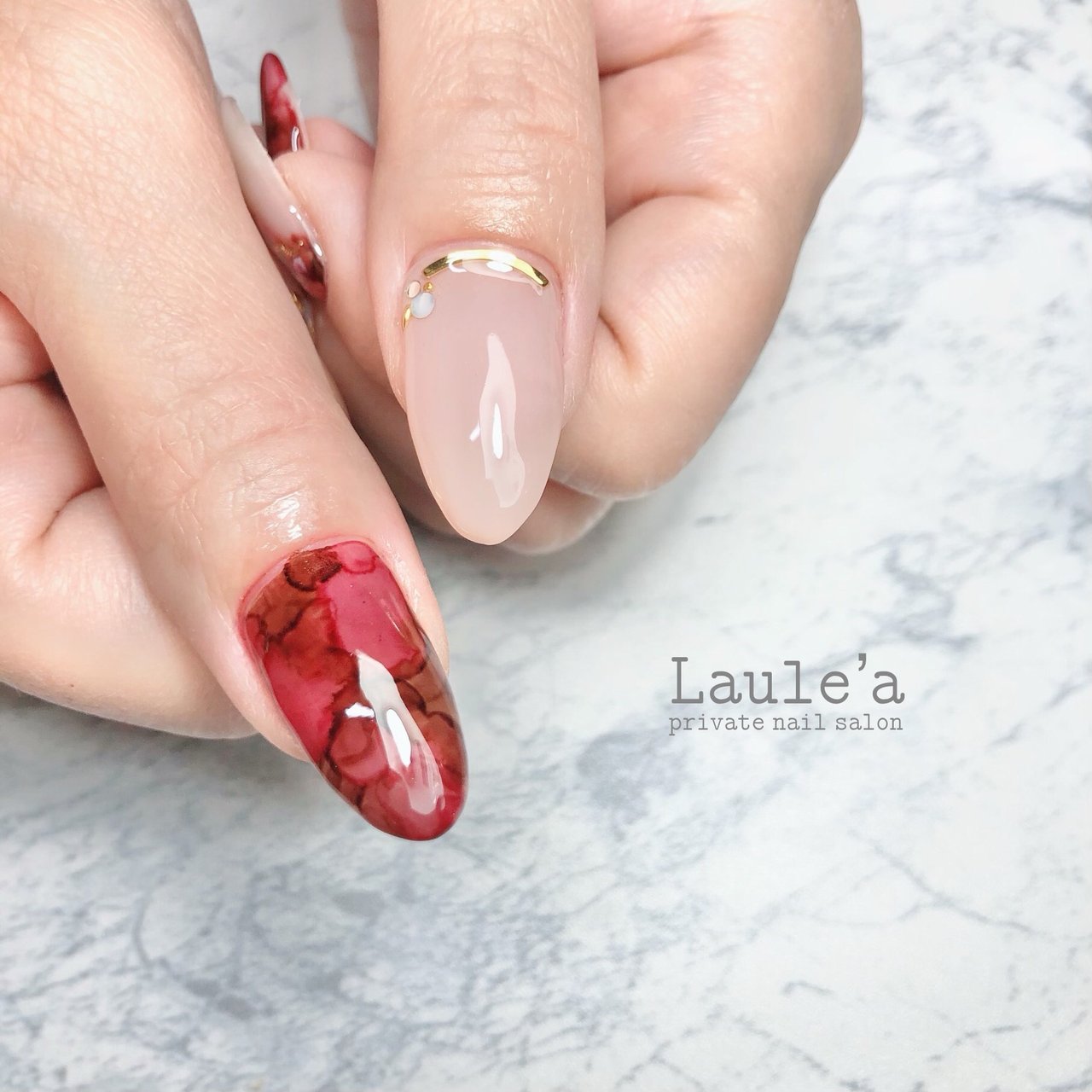 ニュアンス レッド Nail Room Laule A Eriのネイルデザイン No ネイルブック