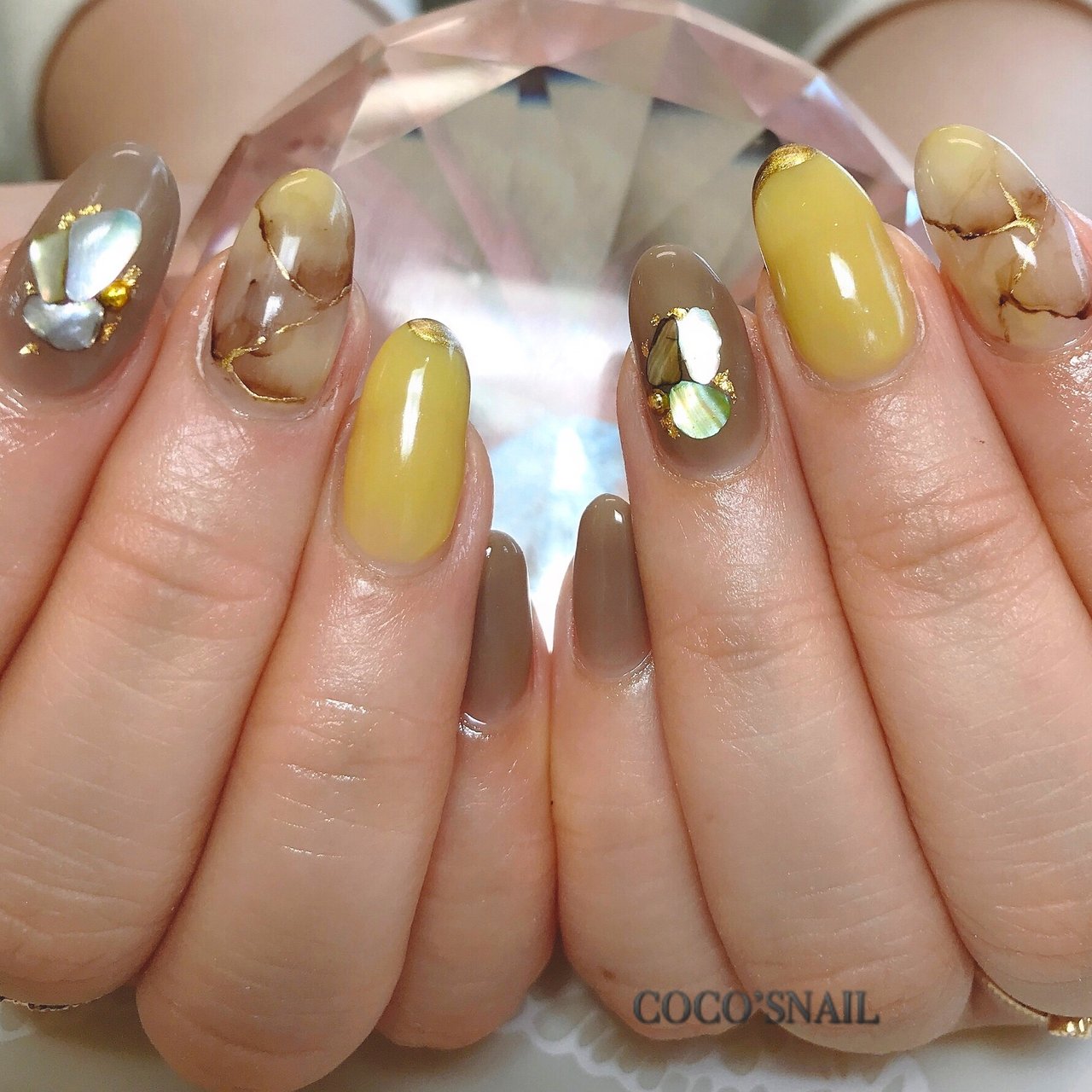 夏 ハンド シンプル ミディアム グリーン Coco S Nailのネイルデザイン No ネイルブック