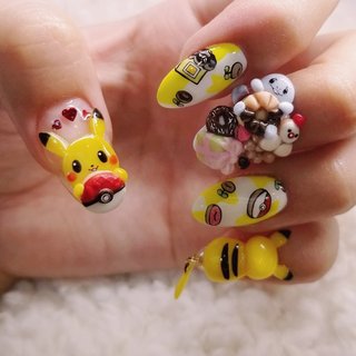 おすすめ順 ピカチュウネイルのネイルデザイン ネイルブック