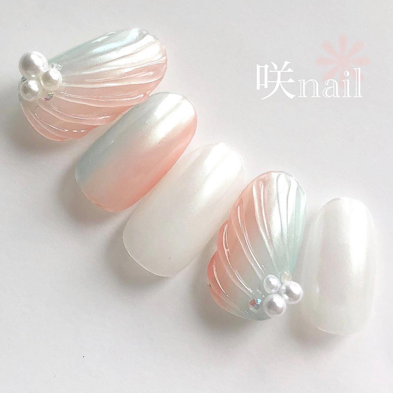 夏 海 リゾート デート ハンド 咲nail サキネイル のネイルデザイン No ネイルブック