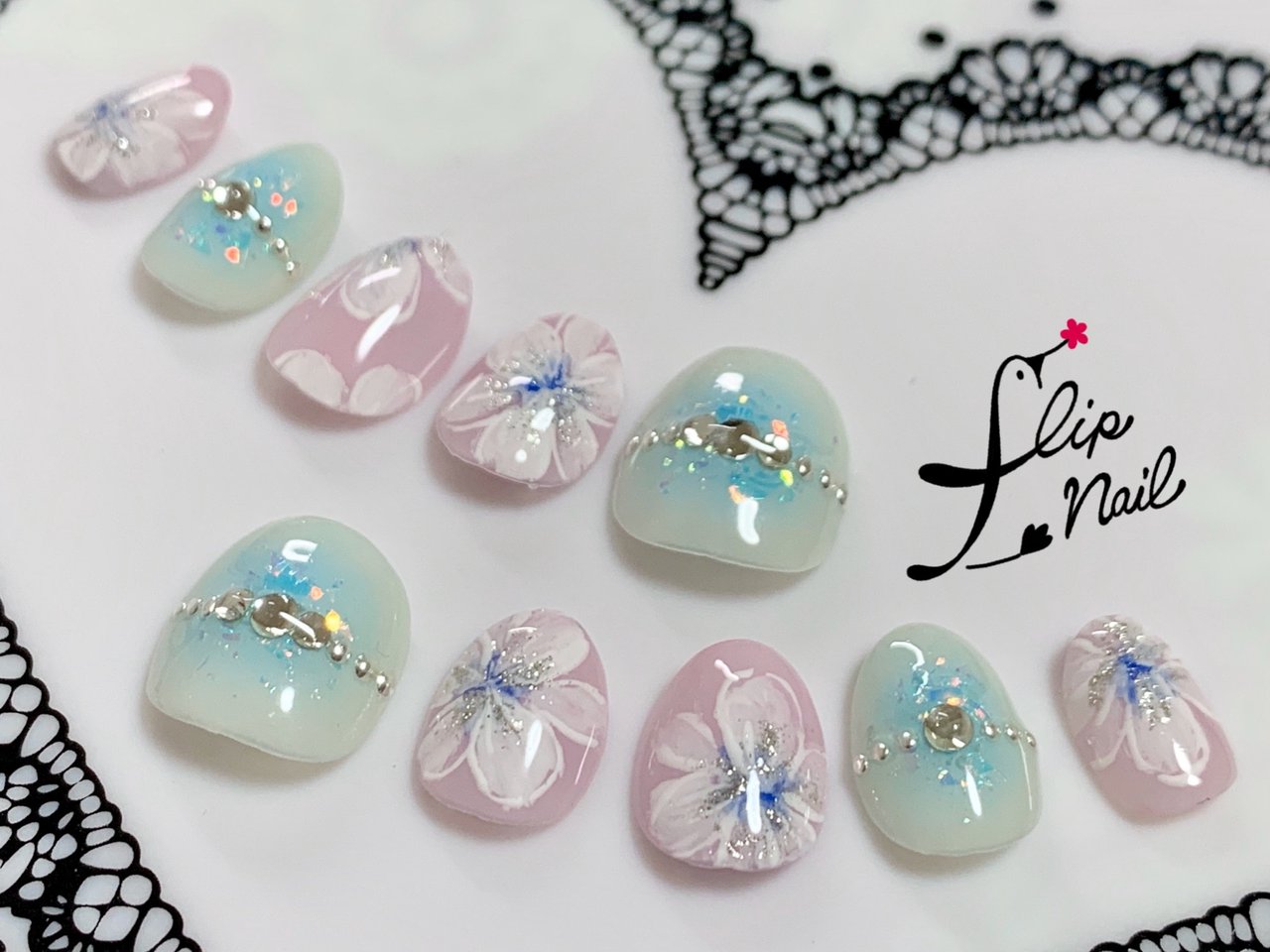 春 ブライダル パーティー デート ハンド Flipnail Ikumiのネイルデザイン No ネイルブック