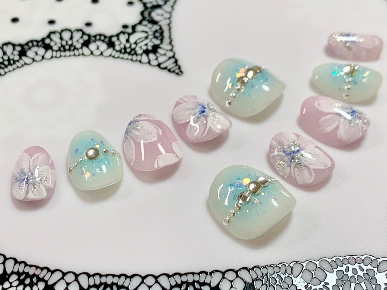 春 ブライダル パーティー デート ハンド Flipnail Ikumiのネイルデザイン No ネイルブック