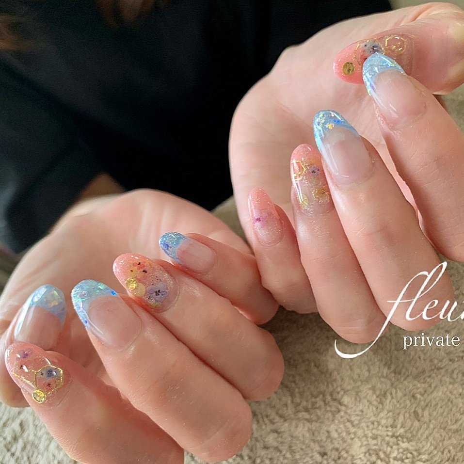 オールシーズン 梅雨 七夕 海 ハンド Nailsakiのネイルデザイン No ネイルブック