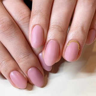 マットピンクネイルのネイルデザイン ネイルブック