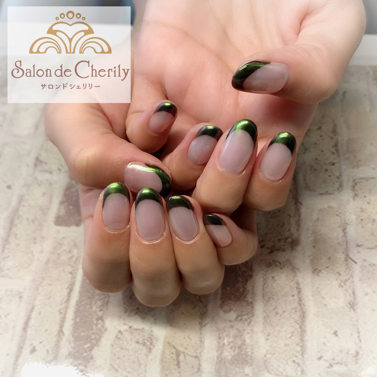 オールシーズン ハンド ブラック メタリック ジェル Salon De Cherilyのネイルデザイン No ネイルブック