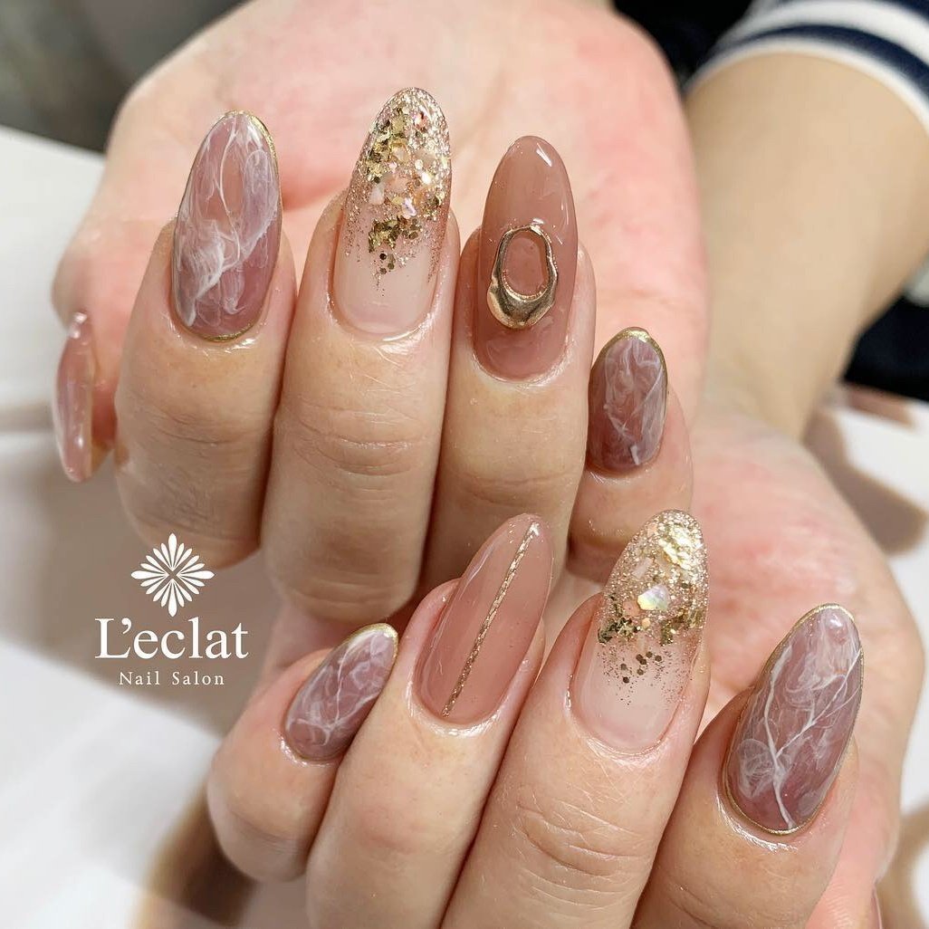 春 夏 ハンド ラメ ワンカラー Nailsalon Leclatのネイルデザイン No ネイルブック