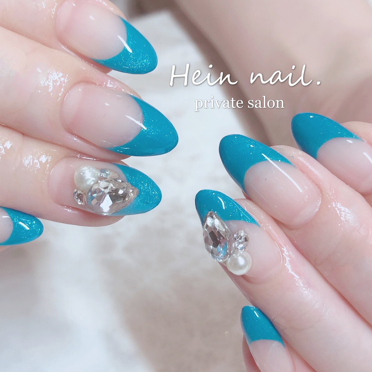 ターコイズ ブルー Hein Nail のネイルデザイン No ネイルブック