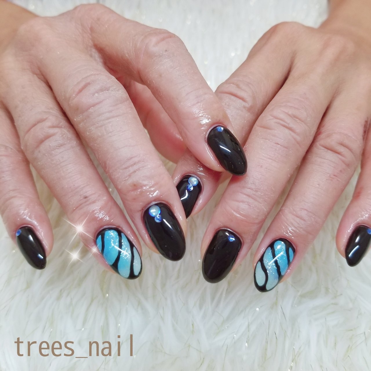 夏 旅行 海 リゾート ハンド Trees Nailのネイルデザイン No ネイルブック