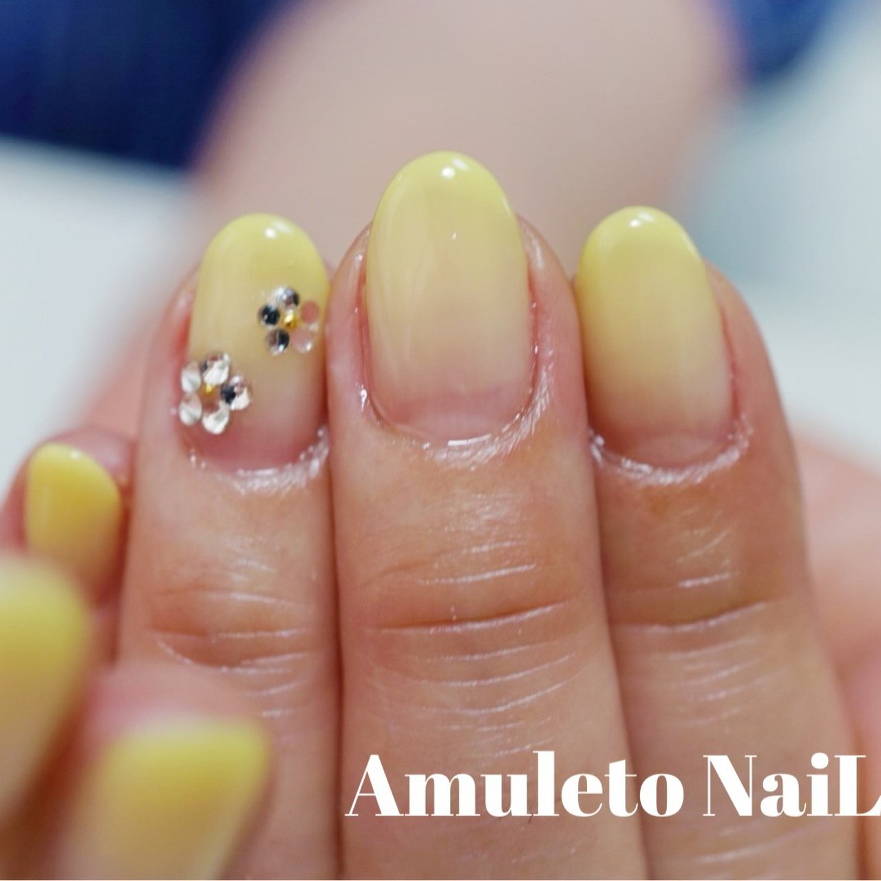 夏 オールシーズン ハンド グラデーション イエロー Amuleto Nailのネイルデザイン No ネイルブック