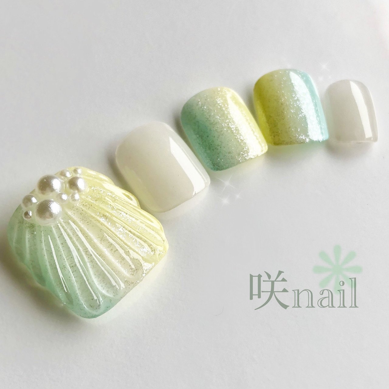 夏 海 リゾート 女子会 フット 咲nail サキネイル のネイルデザイン No ネイルブック