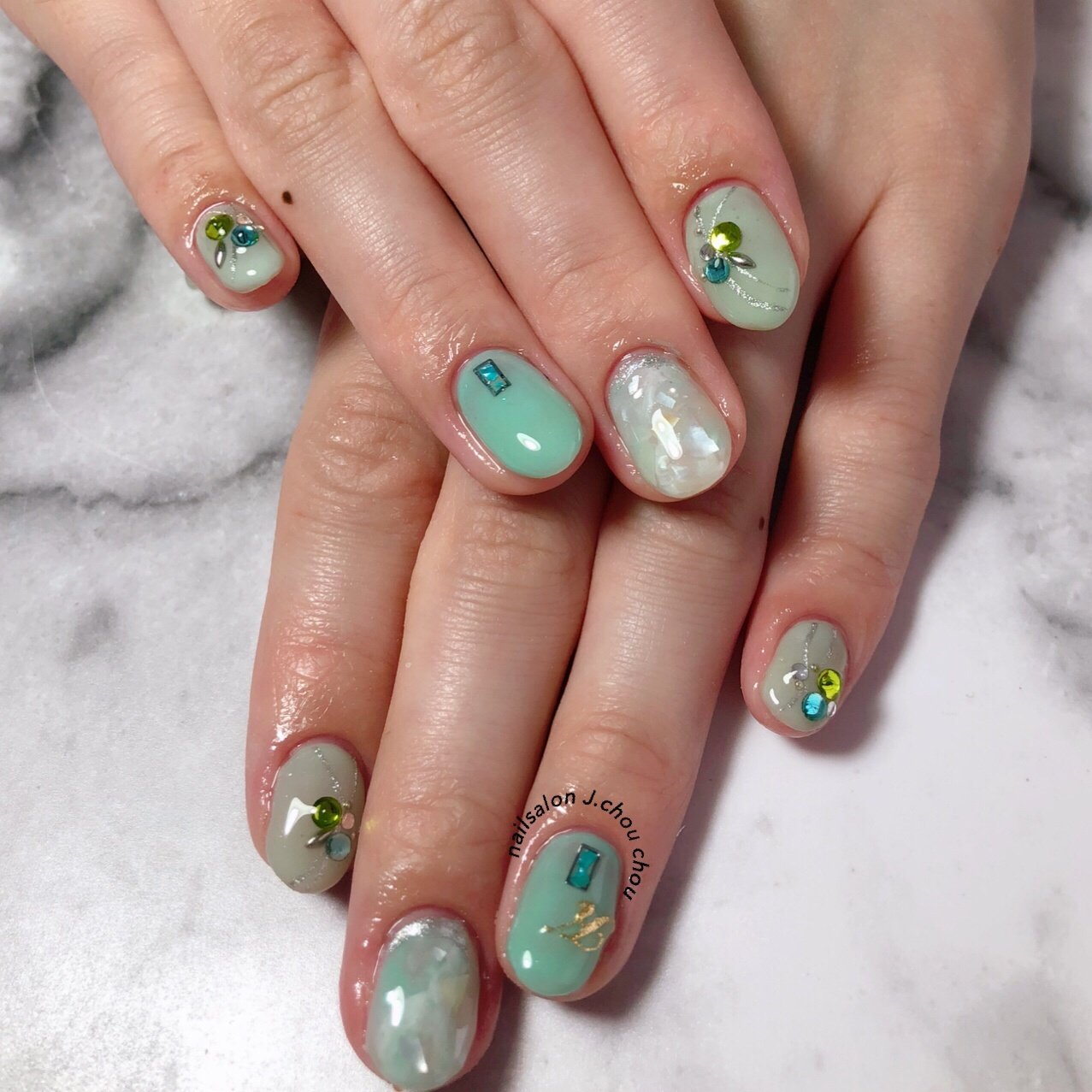 春 夏 デート ハンド ラメ J Chou Chou Nailのネイルデザイン No ネイルブック