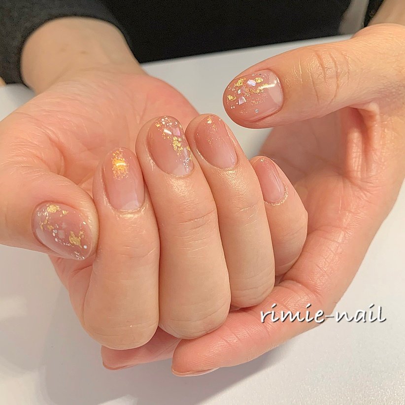 オールシーズン ハンド グラデーション シェル ショート Rimie Nailのネイルデザイン No ネイルブック