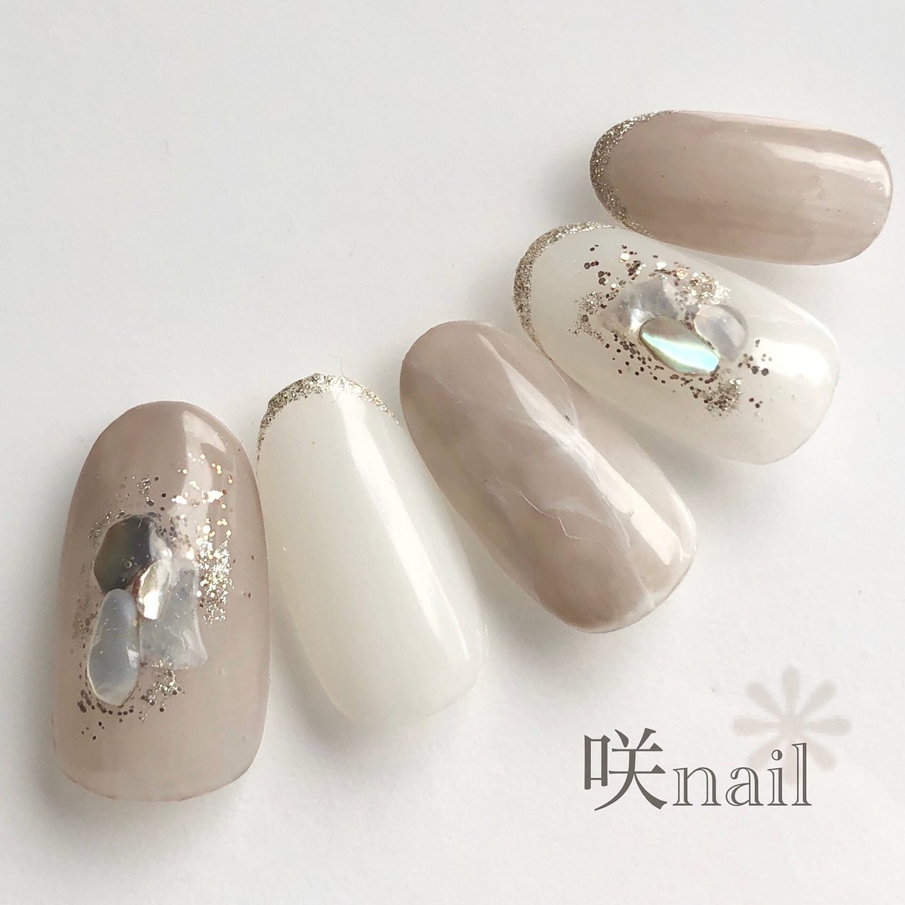 夏 オールシーズン オフィス デート ハンド 咲nail サキネイル のネイルデザイン No ネイルブック