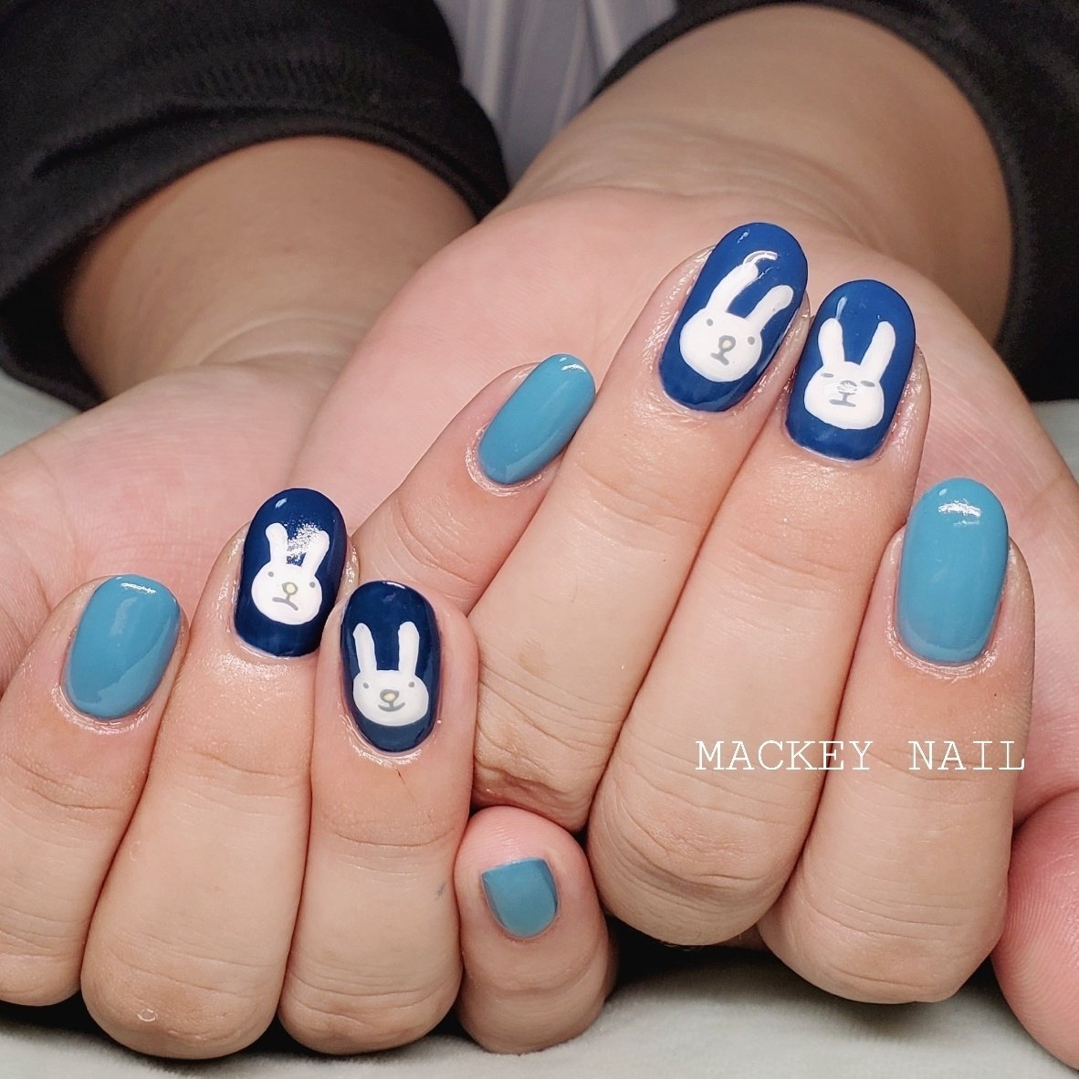 夏 オールシーズン アニマル柄 キャラクター ホワイト Mackey Nailのネイルデザイン No ネイルブック