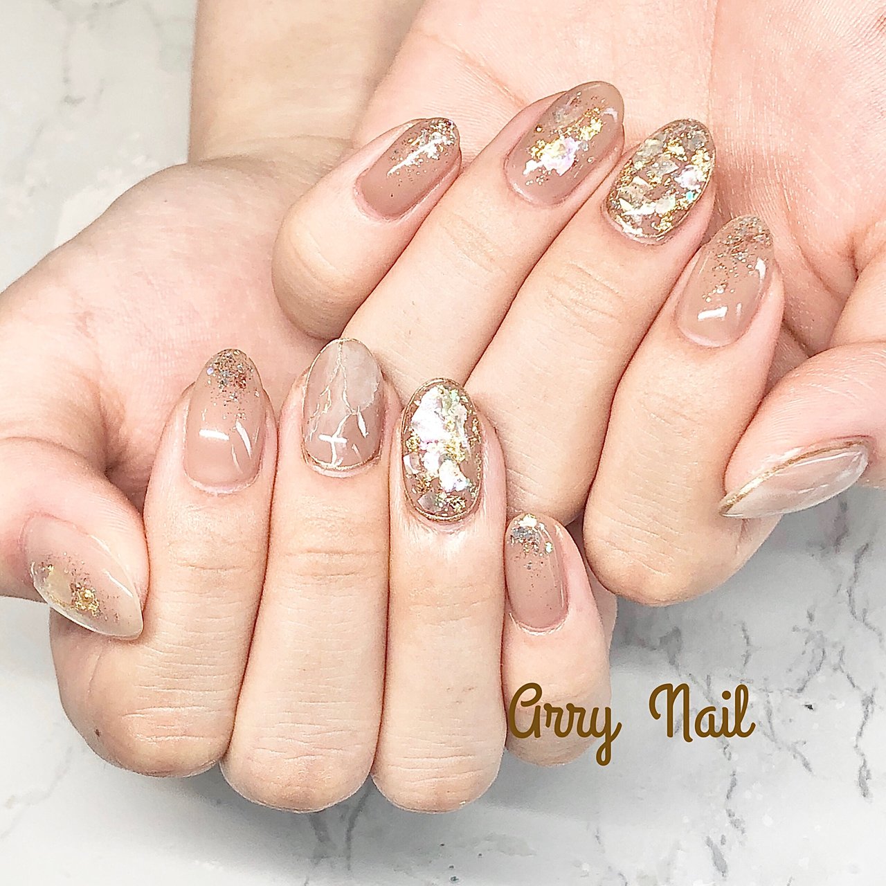 春 夏 オールシーズン ハンド ラメ Arry Nail アリーネイルのネイルデザイン No ネイルブック