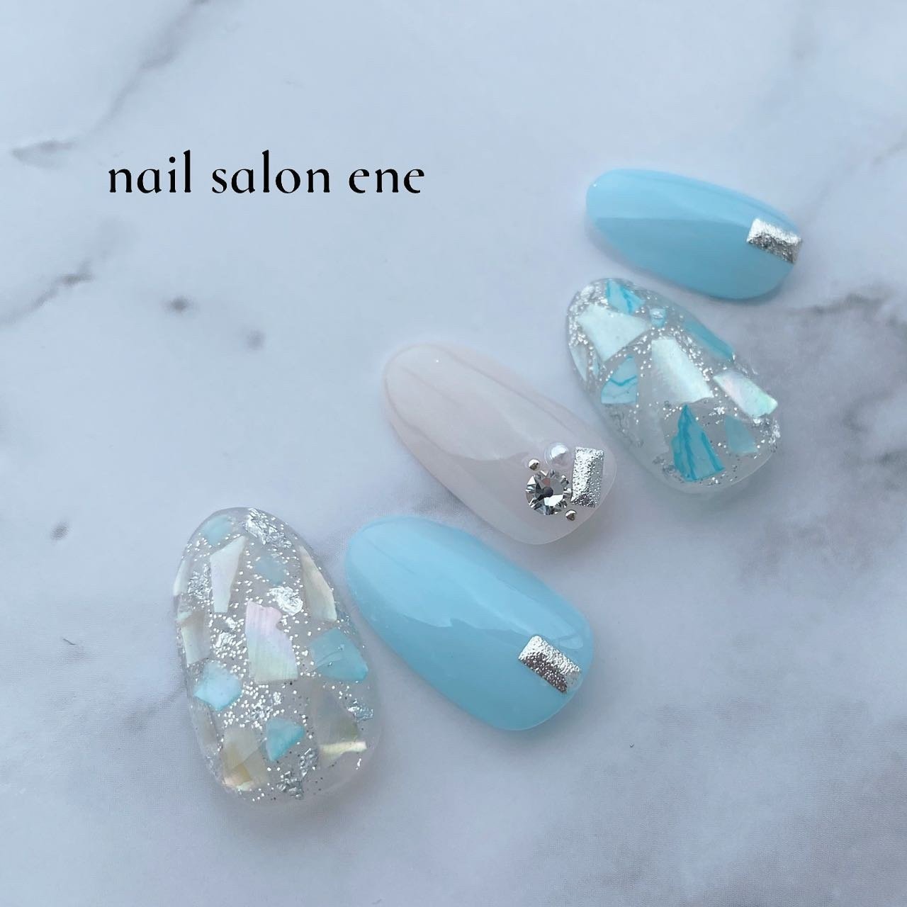 春 夏 ハンド ワンカラー シェル Nail Salon Ene エネ のネイルデザイン No ネイルブック