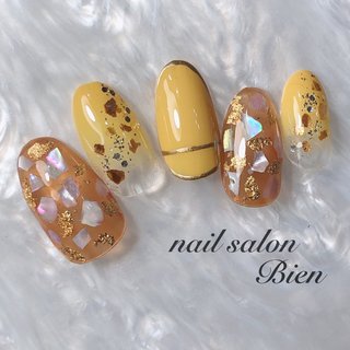 やまぶきいろのネイルデザイン ネイルブック