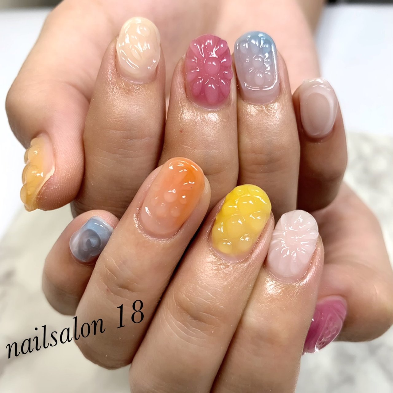 春 夏 オールシーズン ハンド ワンカラー Nailsalon 18のネイルデザイン No ネイルブック