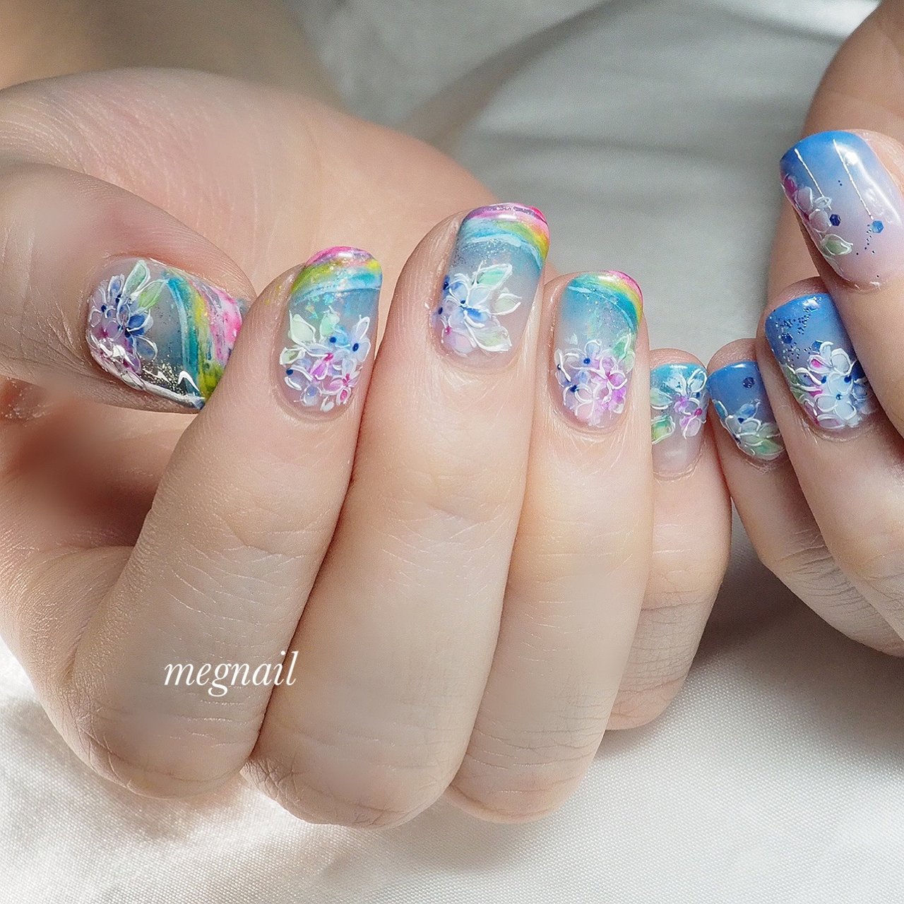 梅雨 浴衣 デート 女子会 ハンド Megnailのネイルデザイン No ネイルブック