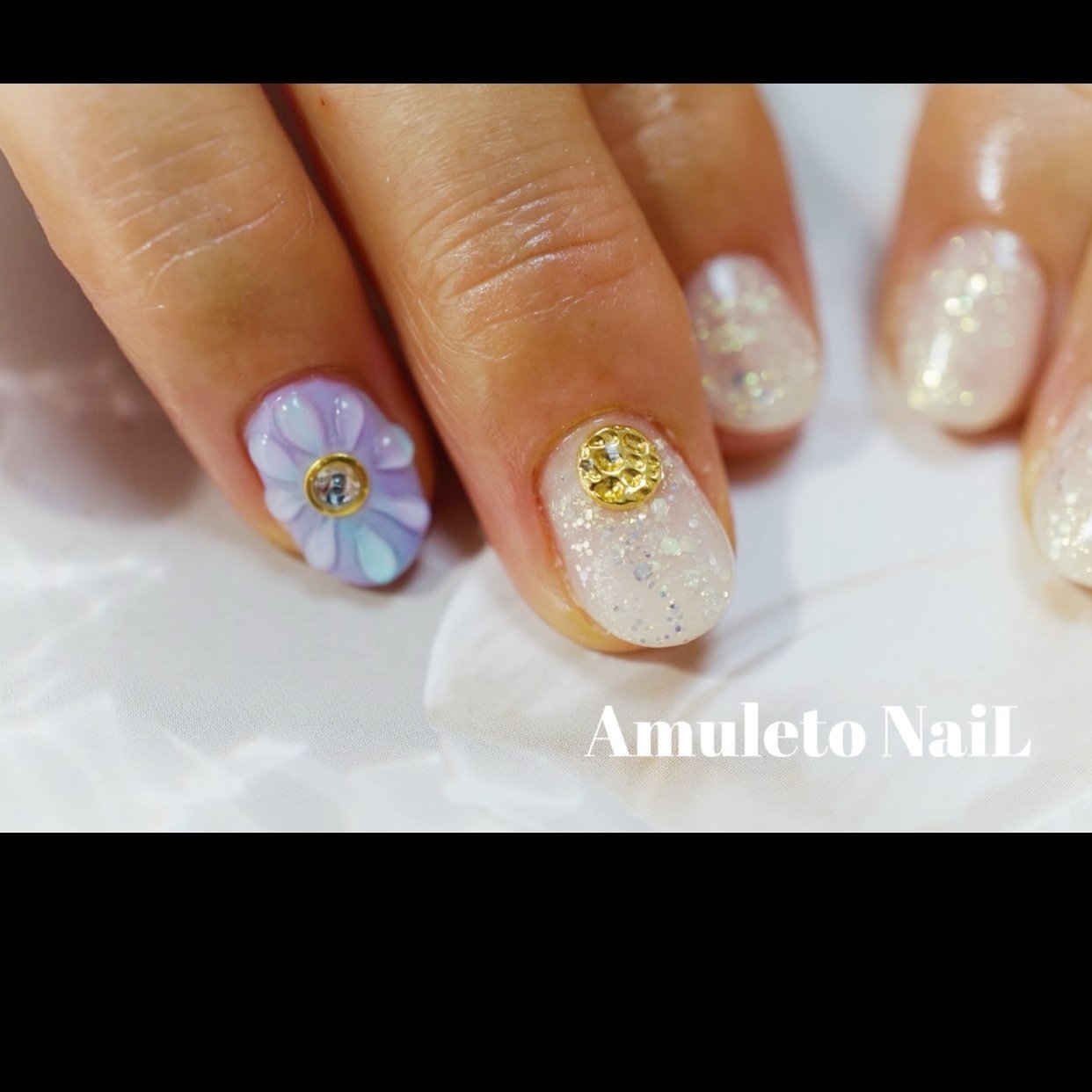 春 夏 オールシーズン ハンド フラワー Amuleto Nailのネイルデザイン No ネイルブック