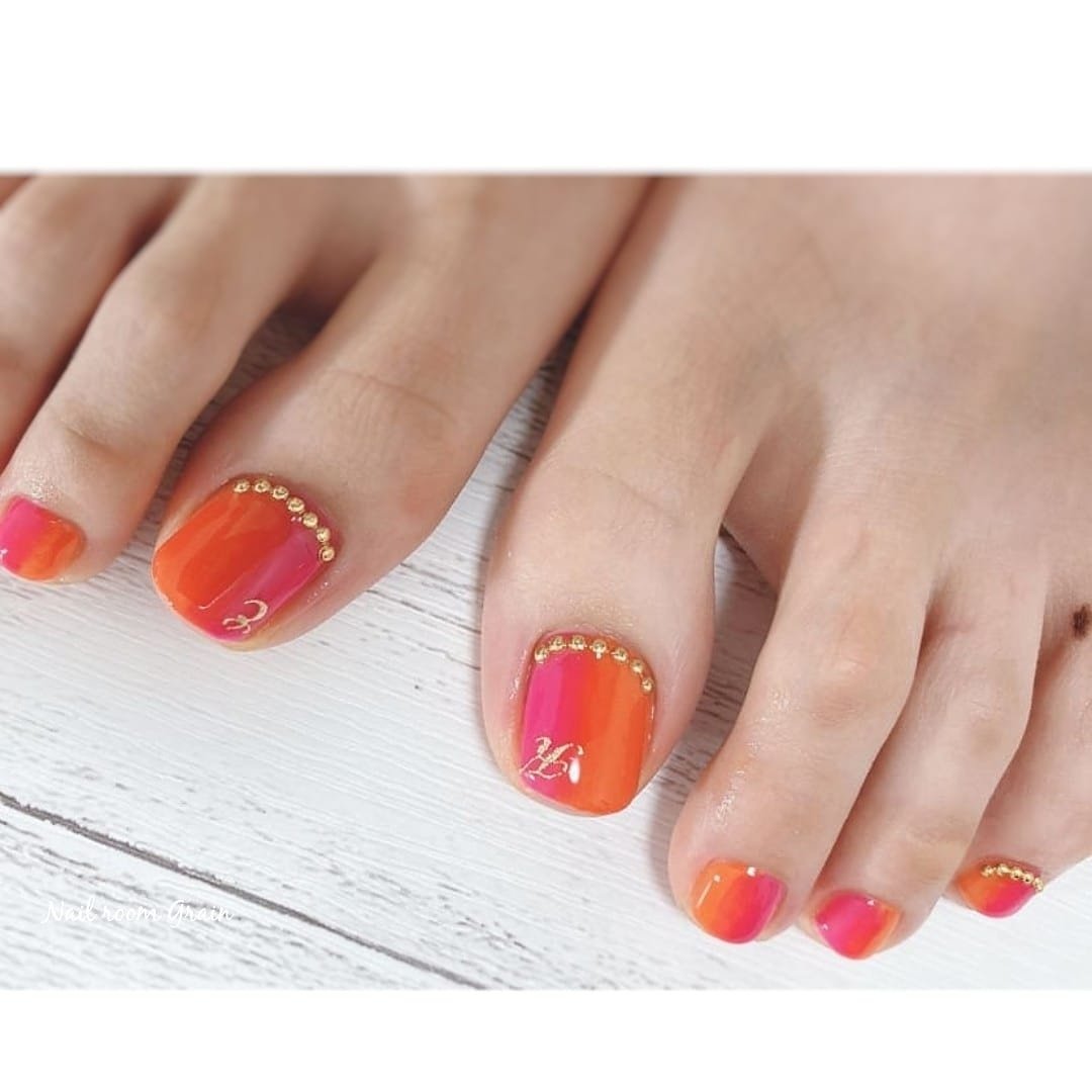 夏 海 リゾート 浴衣 フット 福岡粕屋 Nail Room Grainのネイルデザイン No ネイルブック