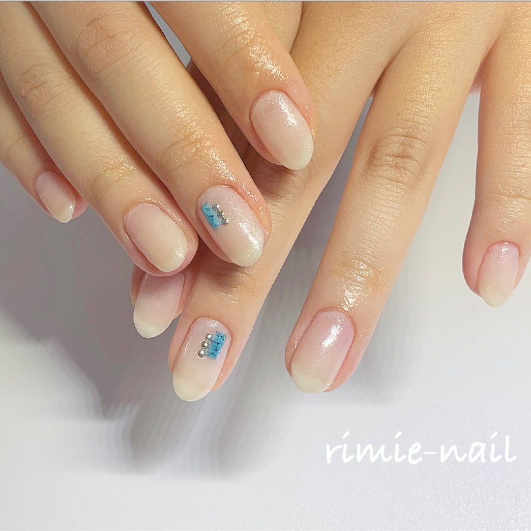 夏 ハンド シンプル ワンカラー ミディアム Rimie Nailのネイルデザイン No ネイルブック