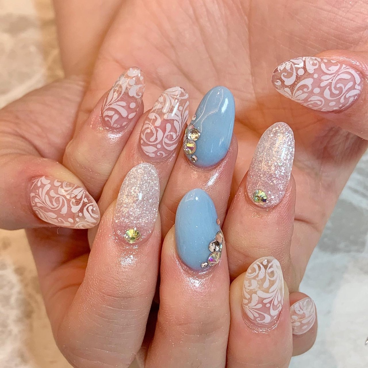 夏 オールシーズン 成人式 ハンド ホワイト Nailsalondecorのネイルデザイン No ネイルブック