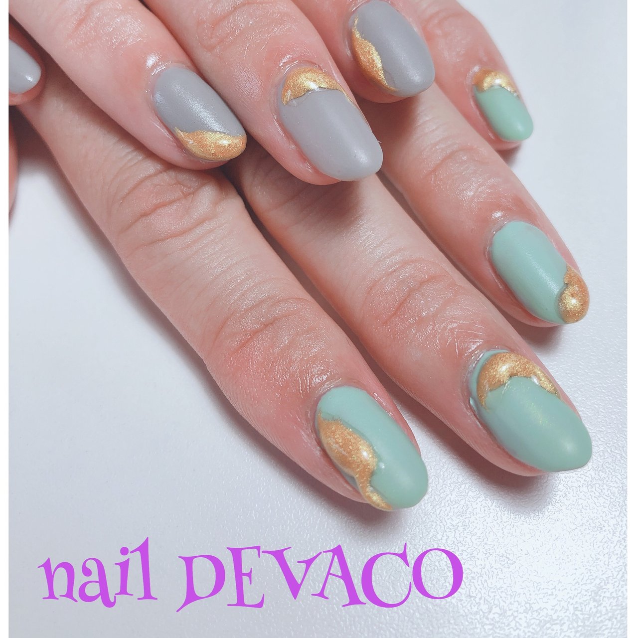 夏 オールシーズン ハンド ニュアンス マット 999naildevacoのネイルデザイン No ネイルブック