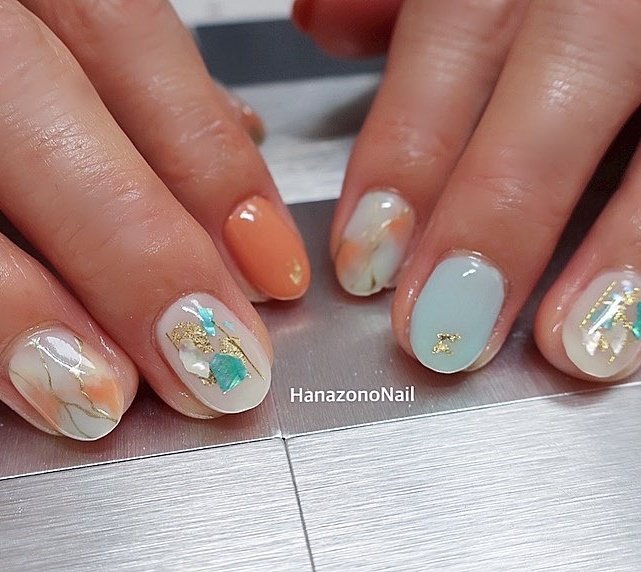 夏 梅雨 七夕 リゾート ボヘミアン Hanazono Nailのネイルデザイン No ネイルブック