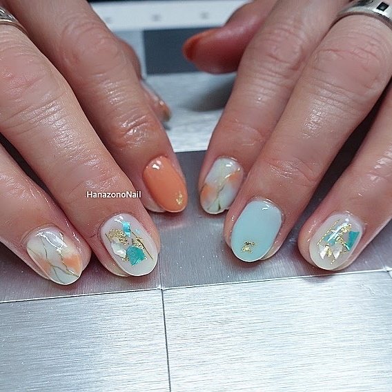 夏 梅雨 七夕 リゾート ボヘミアン Hanazono Nailのネイルデザイン No ネイルブック