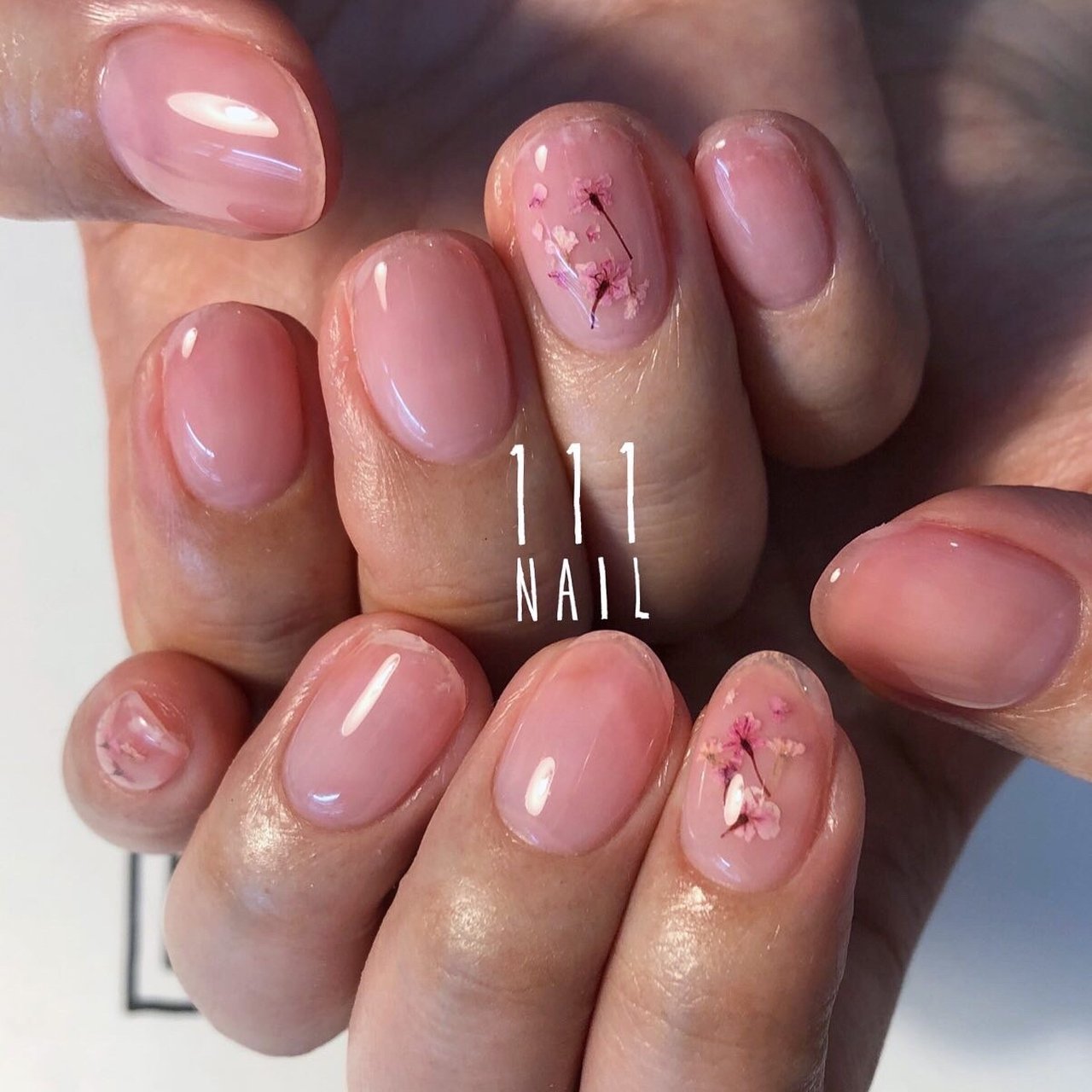 シンプル ショート ピンク ジェルネイル お客様 111nailのネイルデザイン No ネイルブック