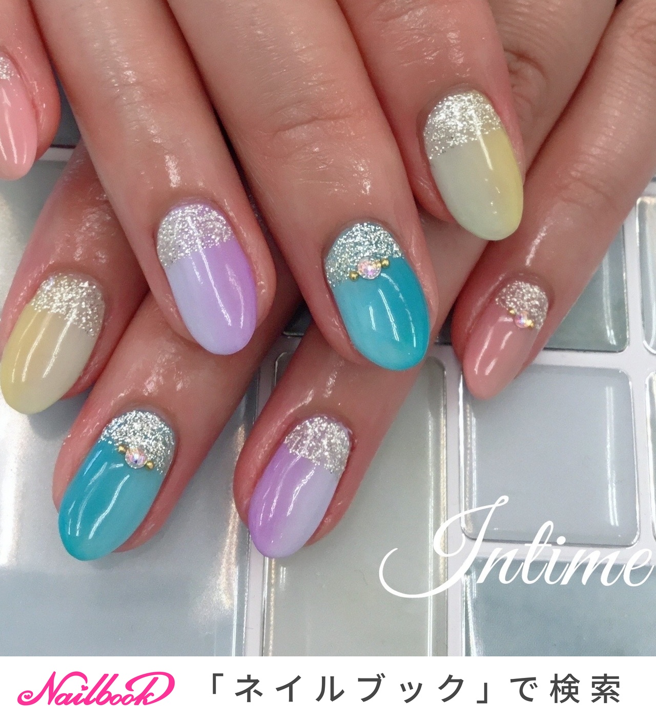 夏 梅雨 海 リゾート ハンド Nail Intimeのネイルデザイン No ネイルブック