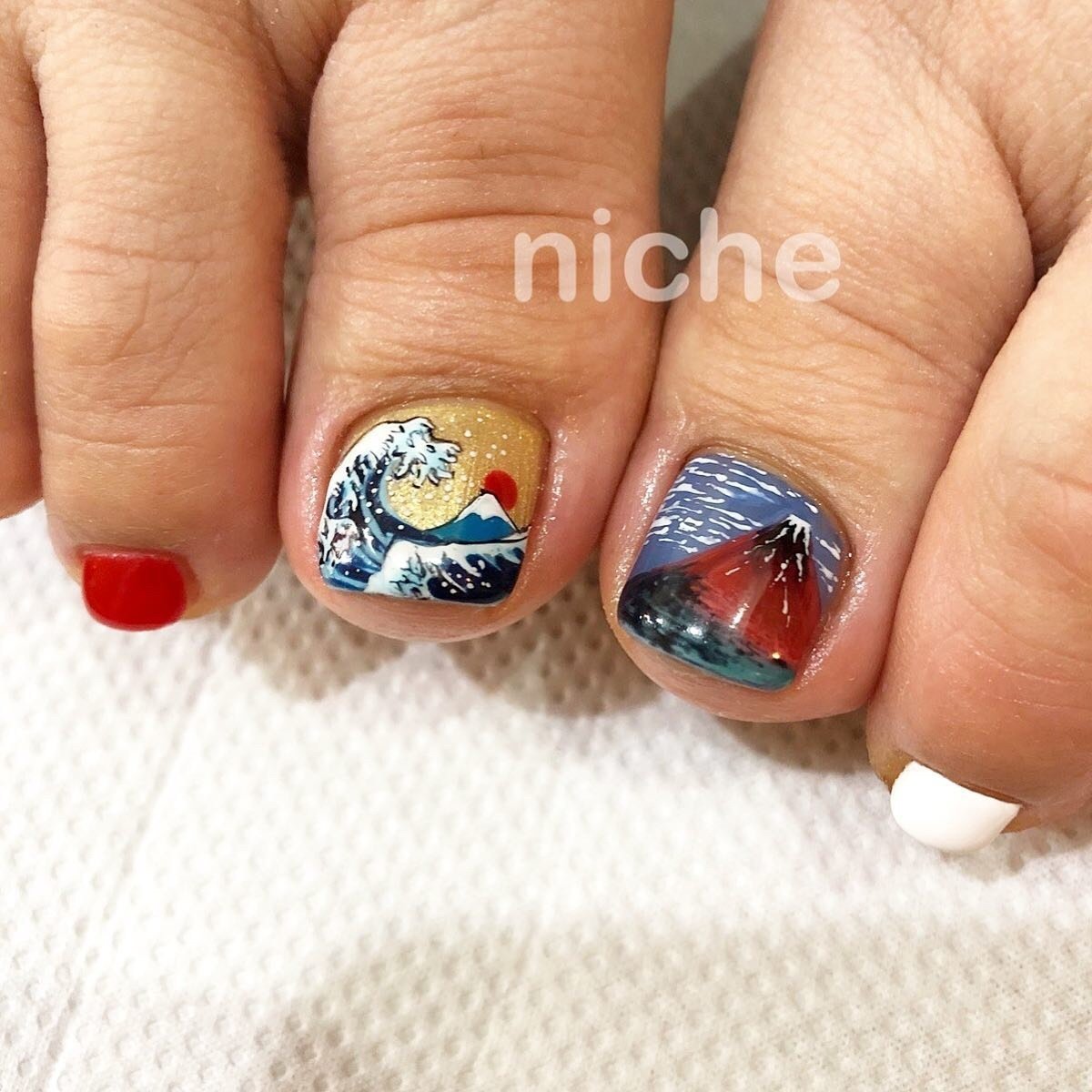 オールシーズン お正月 旅行 パーティー フット Nailsalonniche ネイルサロンニッチのネイルデザイン No ネイル ブック