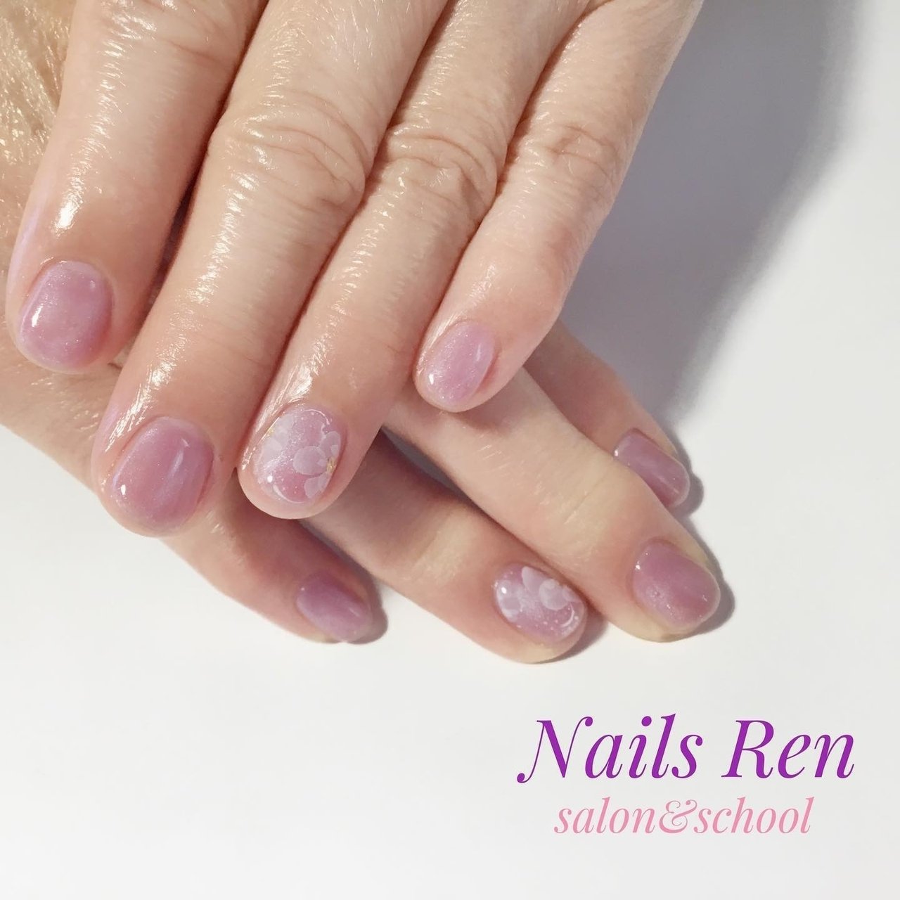 オールシーズン オフィス ハンド シンプル ワンカラー Nails Ren 山口のネイルデザイン No ネイルブック