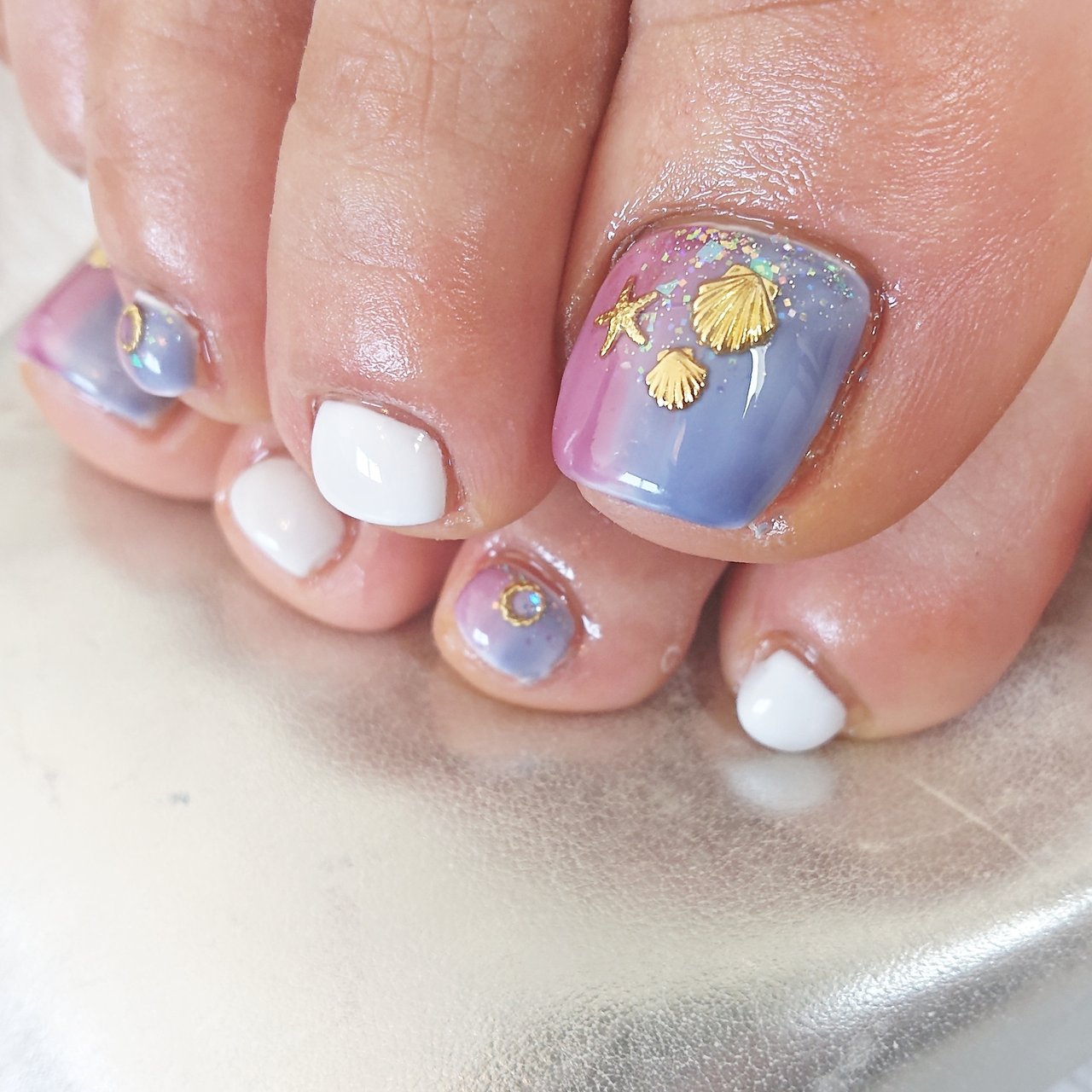 夏 梅雨 海 リゾート グラデーション Miccheeのネイルデザイン No ネイルブック