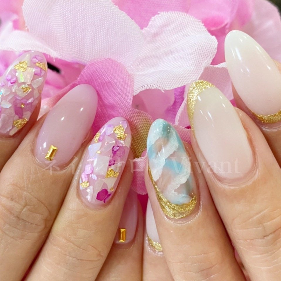 オールシーズン ハンド シンプル ワンカラー シェル Vivantのネイルデザイン No ネイルブック