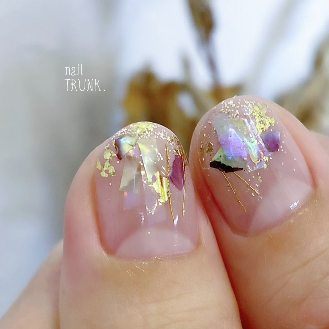 夏 ハンド グラデーション シェル オーロラ Nail Trunkのネイルデザイン No ネイルブック