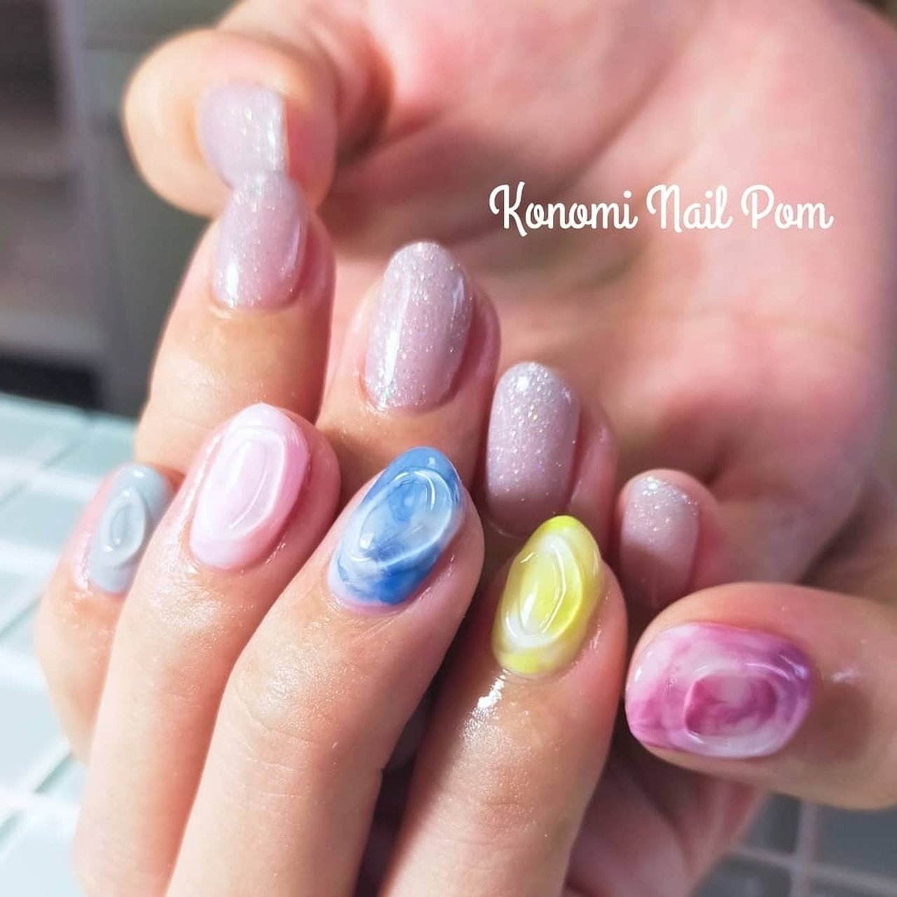 夏 梅雨 リゾート 浴衣 ハンド Nail Salon Pomのネイルデザイン No ネイルブック