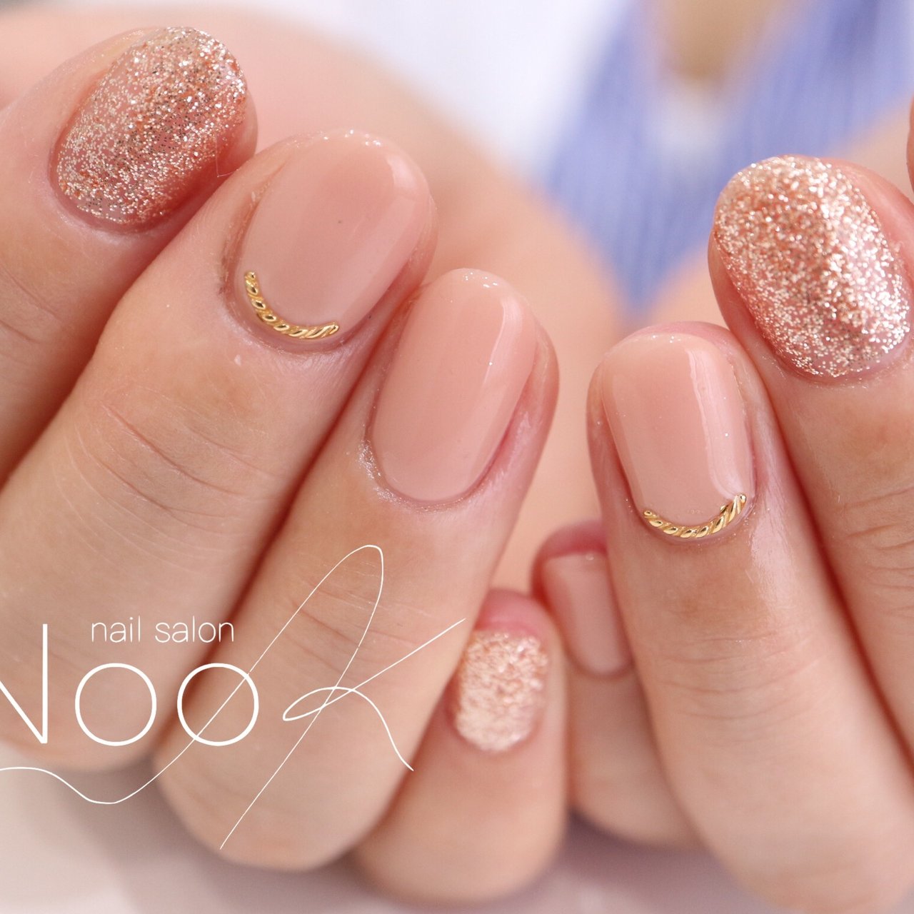 オールシーズン オフィス ブライダル ハンド シンプル Nailsalon Nookのネイルデザイン No ネイルブック