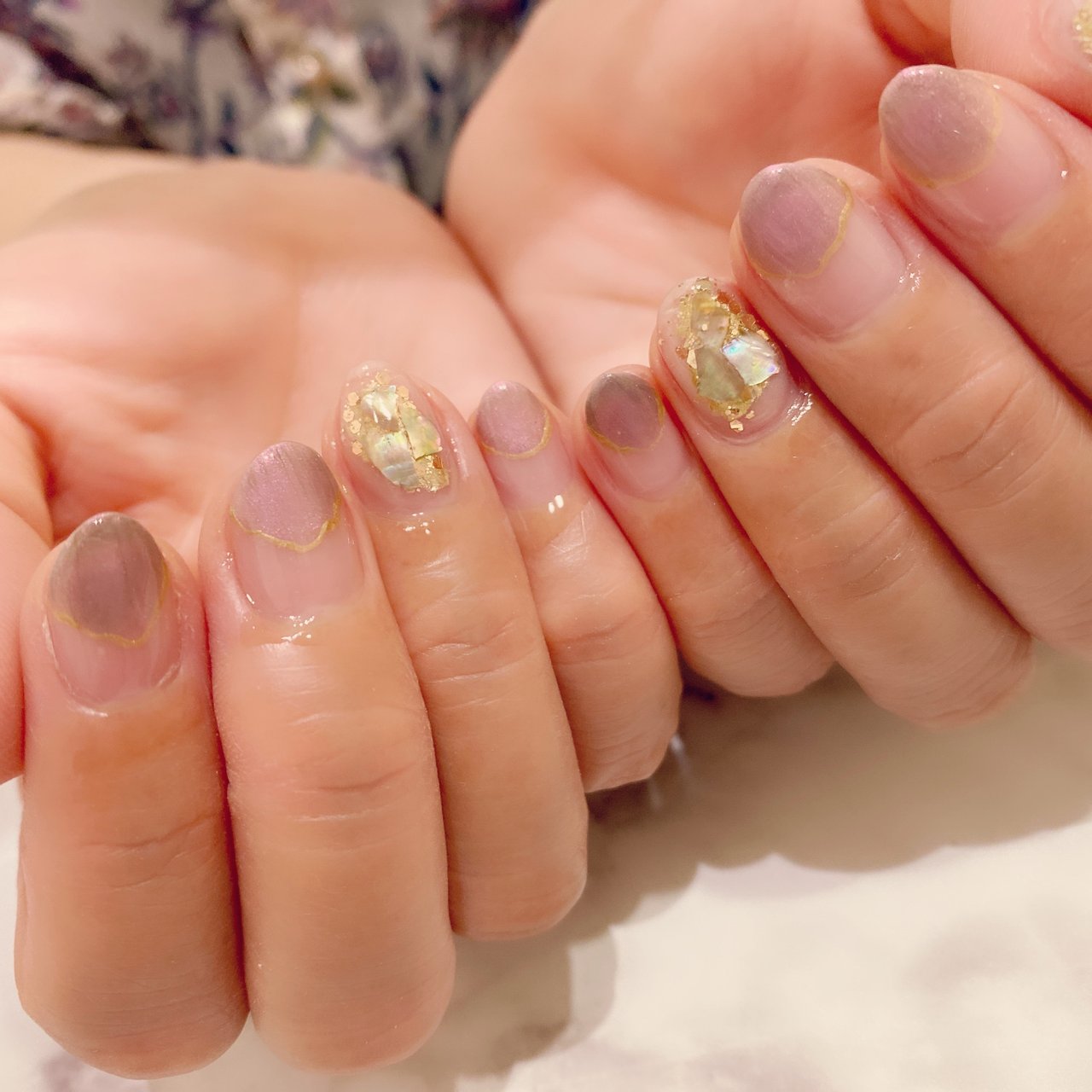 春 夏 オールシーズン ハンド 変形フレンチ Leciel Nail 豊田市ネイルサロン のネイルデザイン No ネイルブック