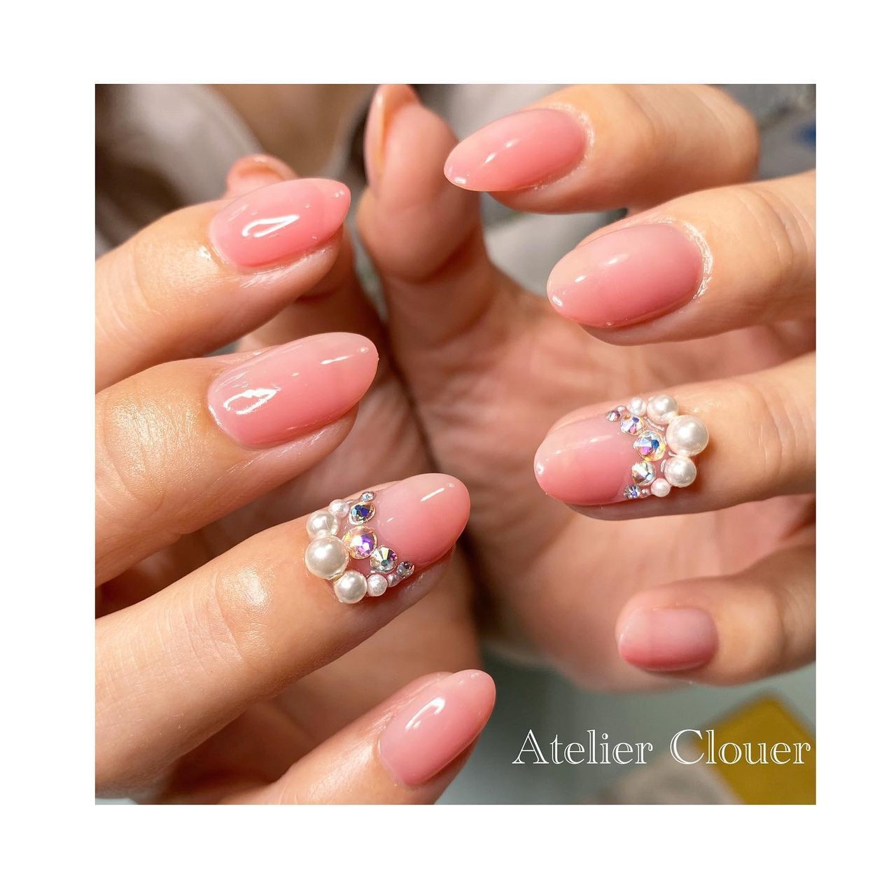 オールシーズン オフィス ブライダル パーティー ハンド アトリエクルエ Atelierclouerのネイルデザイン No ネイル ブック