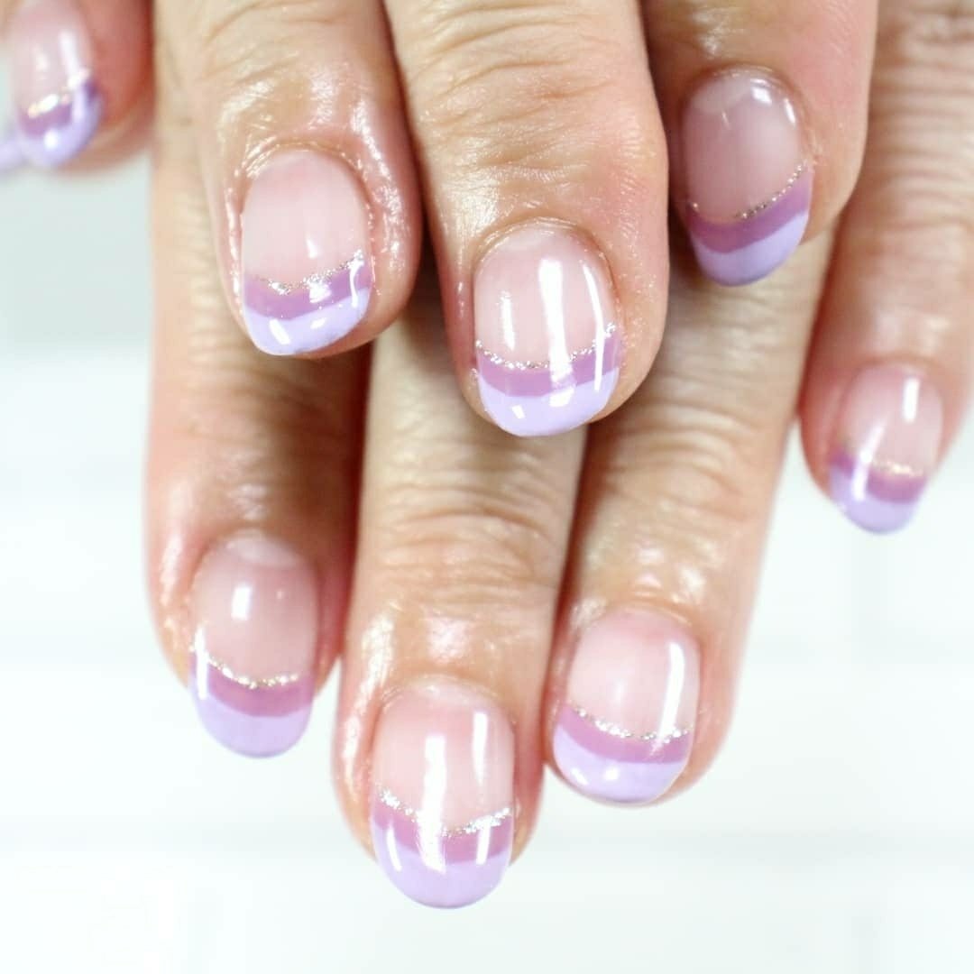 夏 オールシーズン ハンド フレンチ ショート Nail S Kishのネイルデザイン No ネイルブック