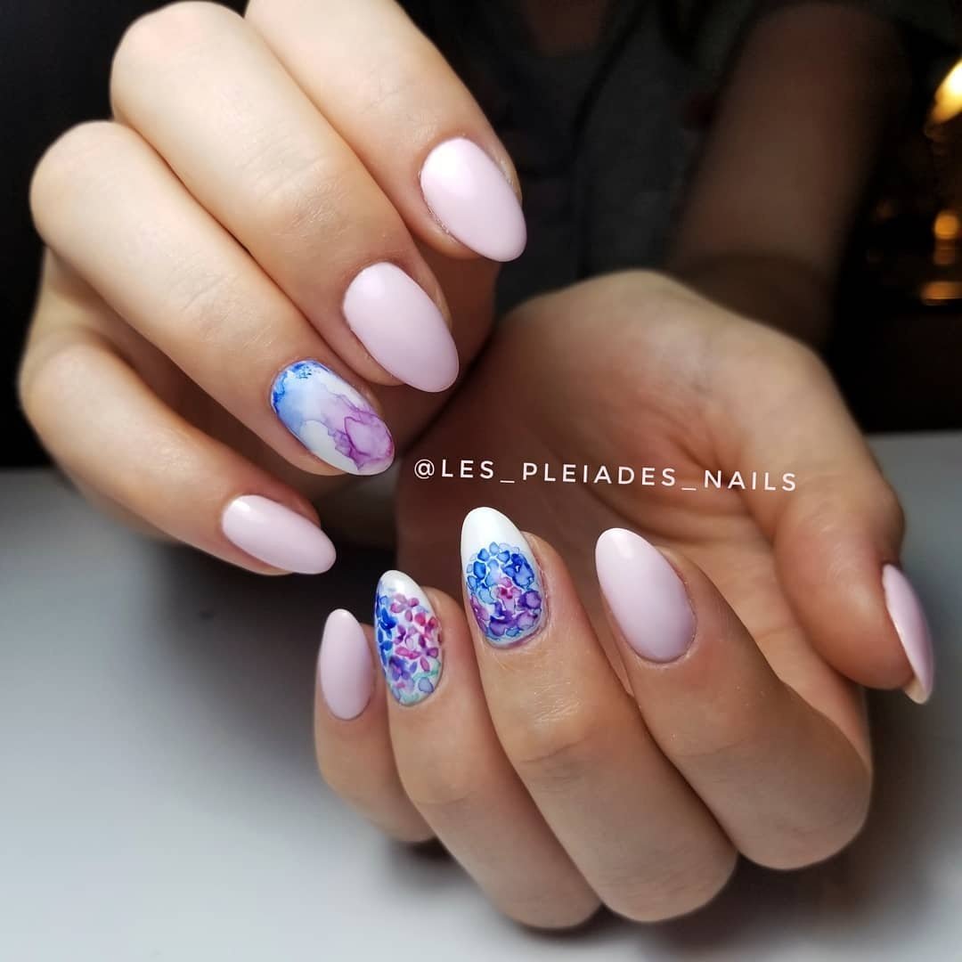 春 夏 梅雨 フラワー ボタニカル Les Pleiades Nailsのネイルデザイン No ネイルブック